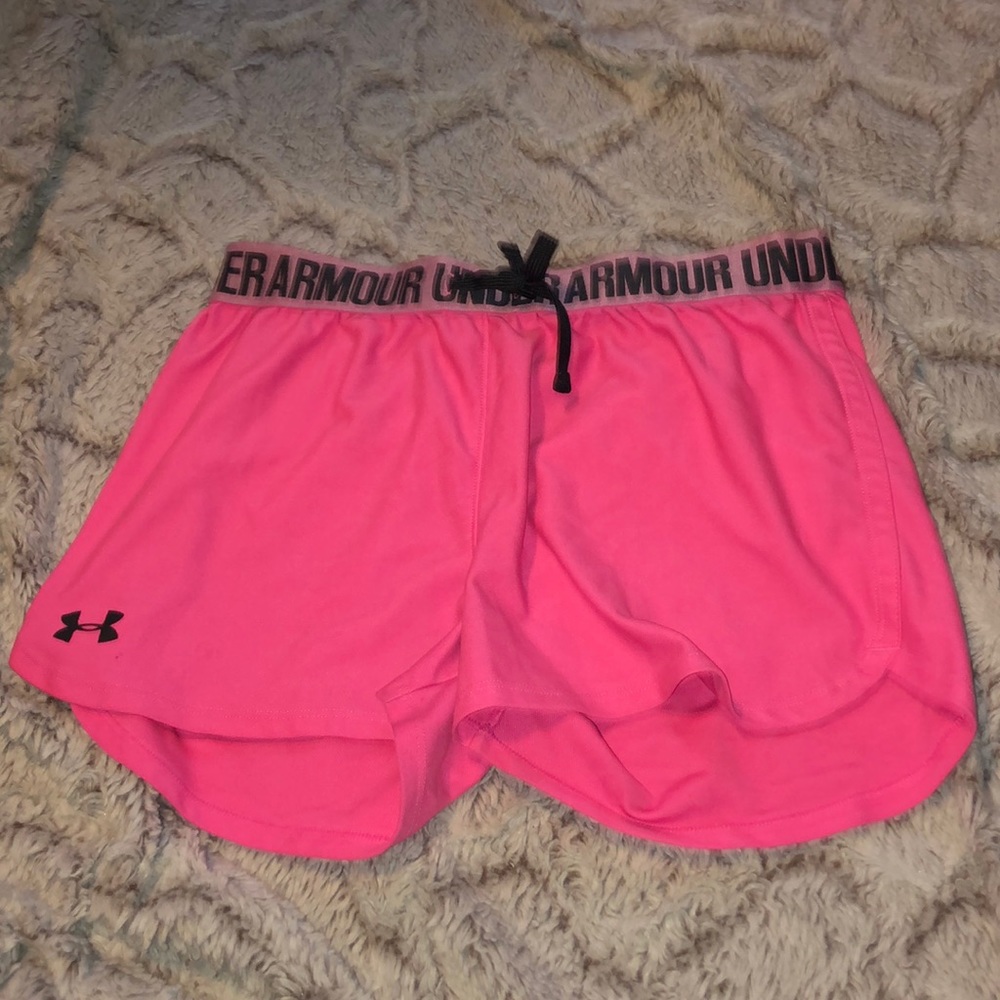 pink under armour shorts